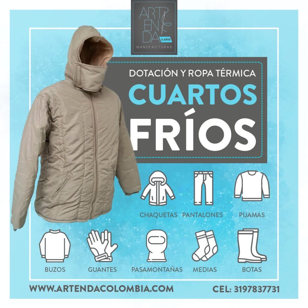 Dotación y ropa térmica para cuartos fríos