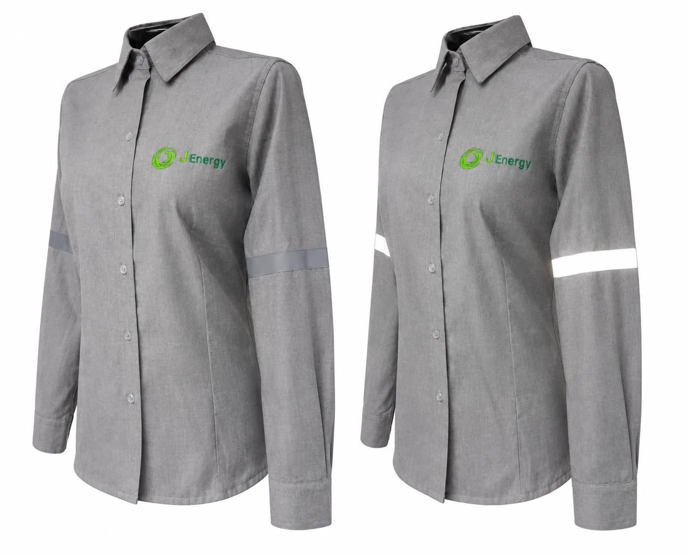 Camisas Oxford de Dotación 4 Camisas oxford gris con relfectivos artenda sas