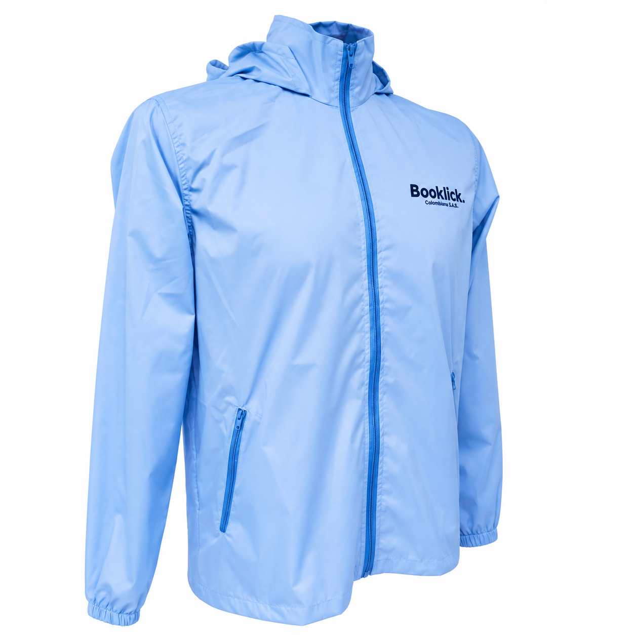 Chaqueta rompevientos institucional 12 chaqueta rompevientos azul claro con bordado empresarial artenda sas