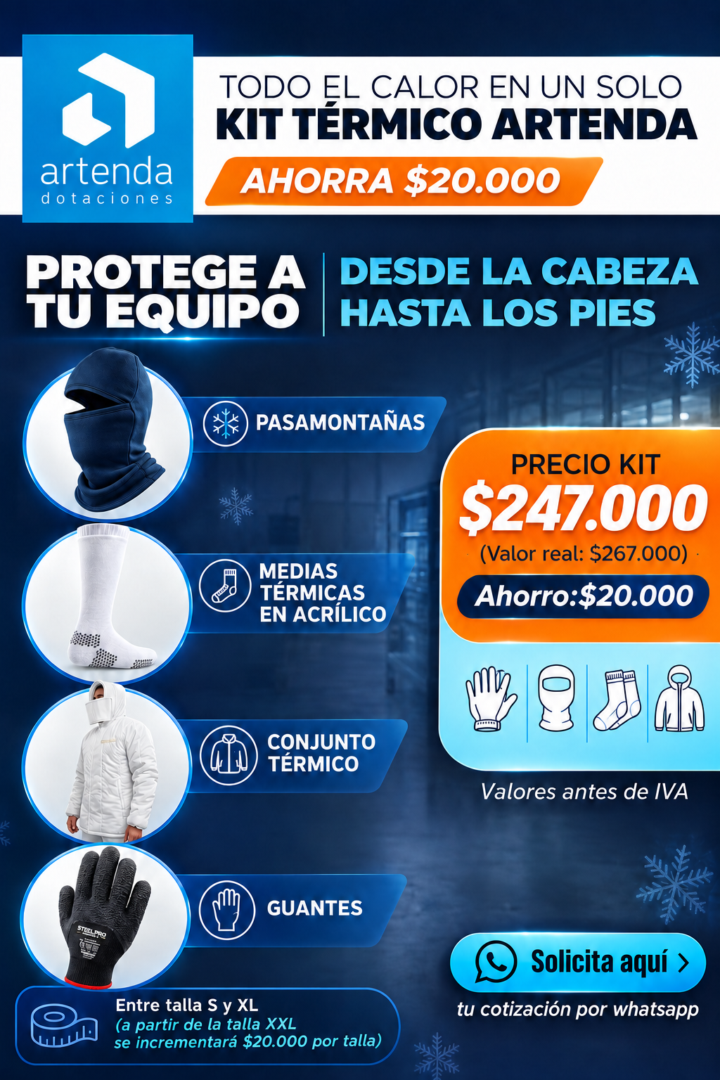 Promoción kit termico artenda 3 capas